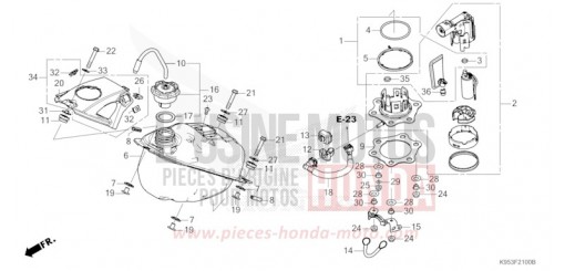 RESERVOIR A CARBURANT (CRF250R) CRF250RK de 2019